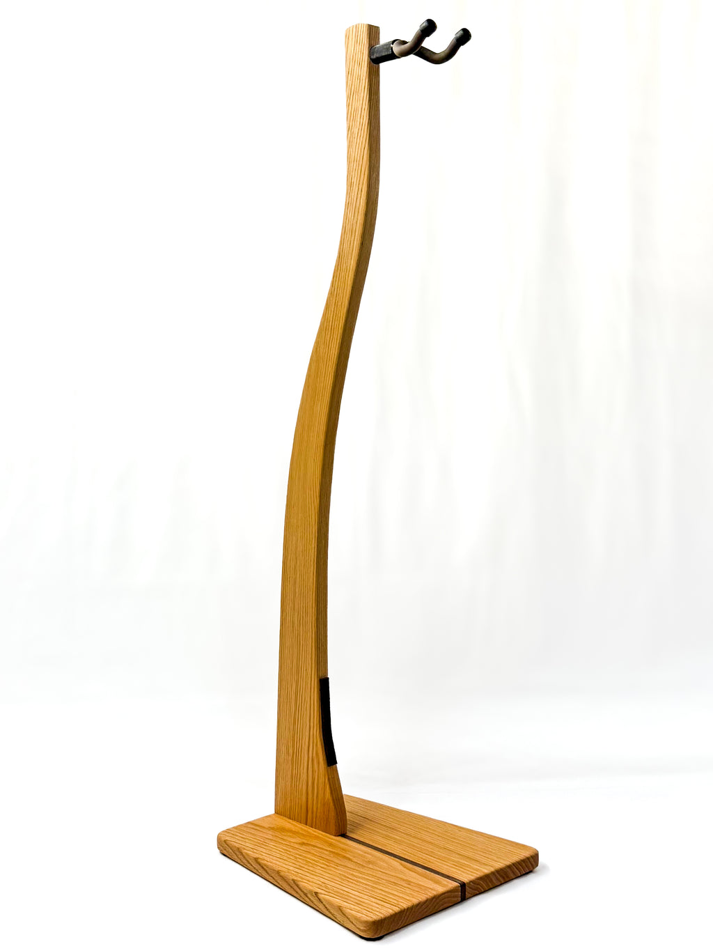 Red Oak Wooden Guitar Stand - Handcrafted Solid Wood Floor Stand