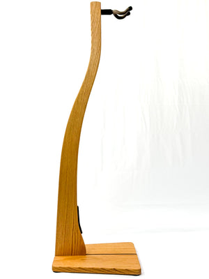 Red Oak Wooden Guitar Stand - Handcrafted Solid Wood Floor Stand