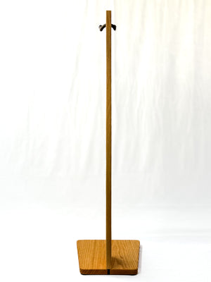 Red Oak Wooden Guitar Stand - Handcrafted Solid Wood Floor Stand