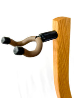 Red Oak Wooden Guitar Stand - Handcrafted Solid Wood Floor Stand